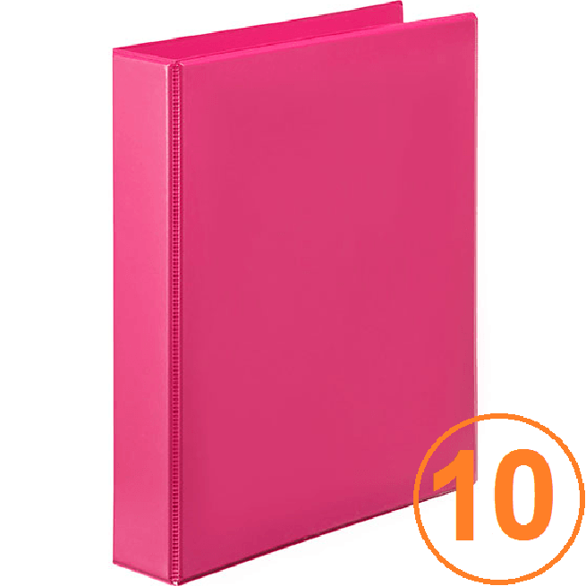 Marbig Clearview Insert Ring Binder 4D Rings 50mm A4 Pink Box 10 5424009 (Box 10) - SuperOffice