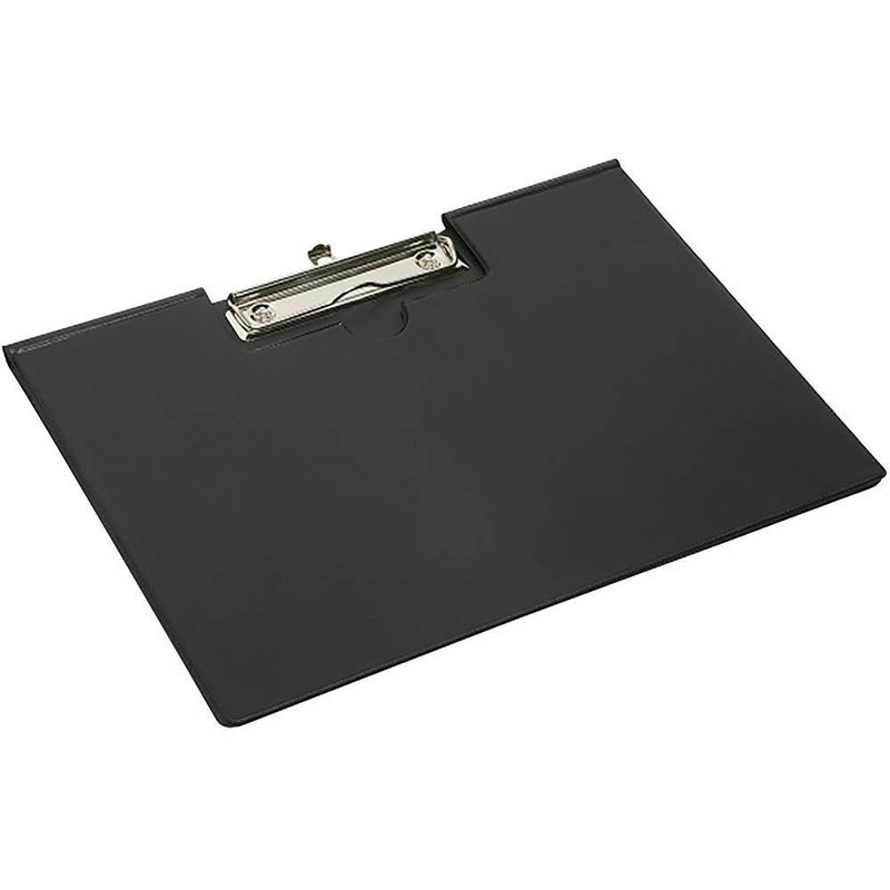 Marbig Clipfolder Pvc Landscape A4 Black 4320002 - SuperOffice