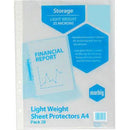 Marbig Copysafe Sheet Protectors Lightweight A4 Pack 20 25154 - SuperOffice