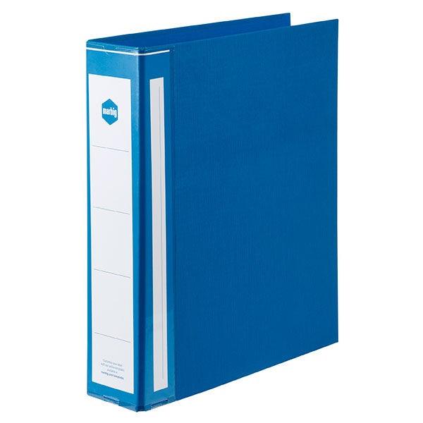 Marbig Deluxe Ring Binder Folder A4 50mm 2D PE Blue Box 12 5912001 (Box 12) - SuperOffice