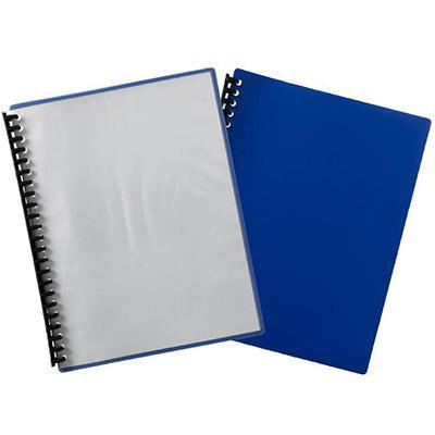 Marbig Display Book Clear Front Refillable 20 Pocket A4 Blue 2007201 - SuperOffice