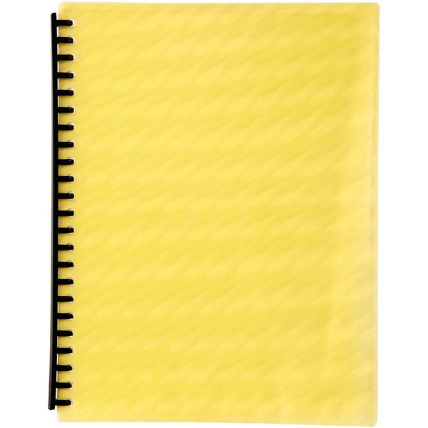 Marbig Display Book Refillable 20 Pocket A4 Shimmer Yellow 2005805 - SuperOffice