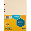 Marbig Divider Manilla 5-Tab Storage A4 Buff Pack 20 37720F - SuperOffice