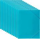 Marbig Document File Wallet Folder Elastic Strap A4 Marine Blue 12 Pack 2095101 (12 Pack) - SuperOffice