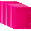 Marbig Document File Wallet Folder Elastic Strap A4 Pink 12 Pack 2095109 (12 Pack) - SuperOffice