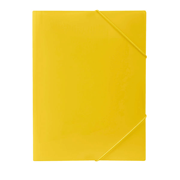 Marbig Document File Wallet Folder Elastic Strap A4 Yellow 12 Pack 2095105 (12 Pack) - SuperOffice