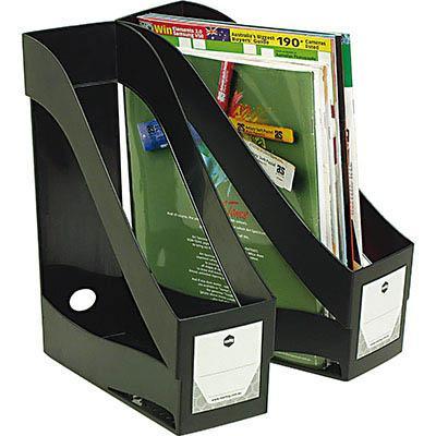 Marbig Enviro Magazine Holder Stacking Black 86320 - SuperOffice