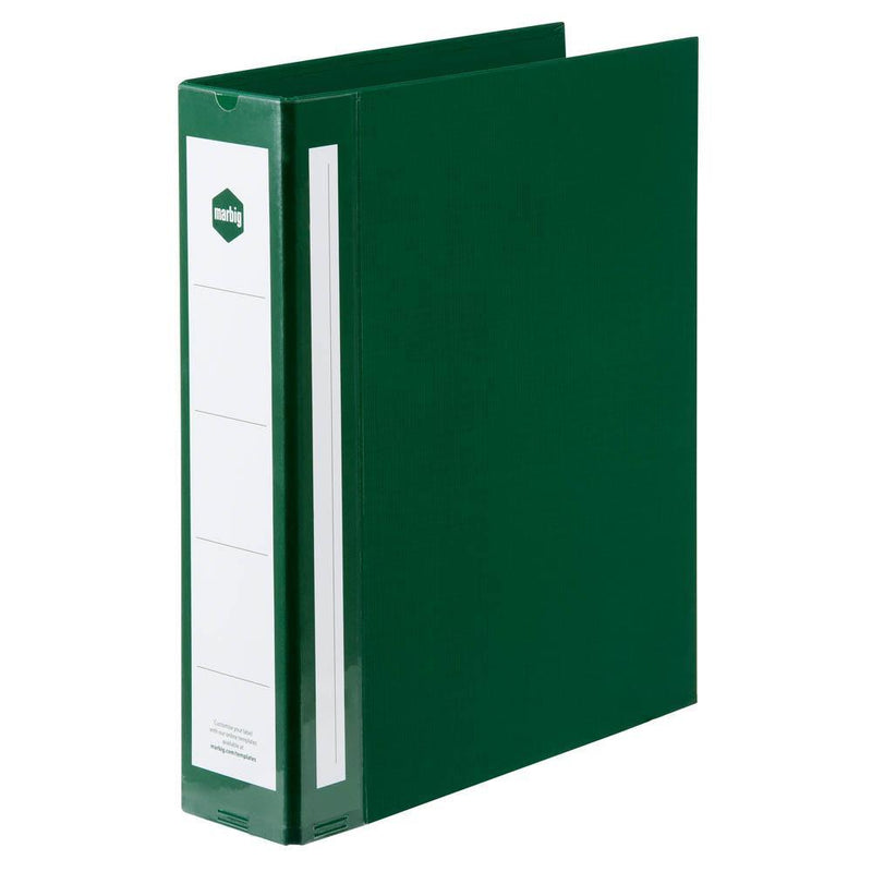 Marbig Enviro Wide Capacity Ring Binder 3D 50Mm A4 Green 5913004 - SuperOffice