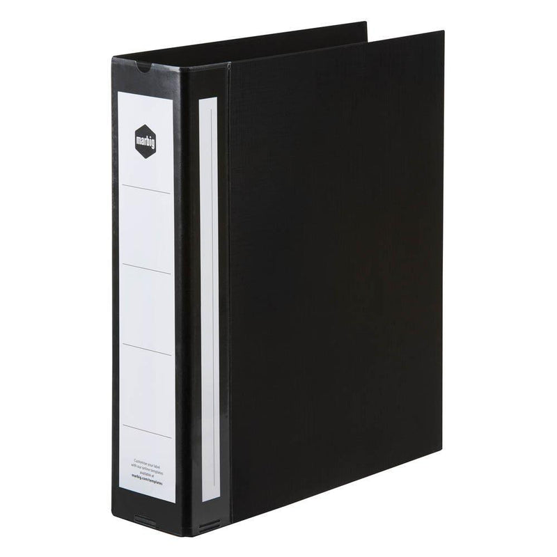 Marbig Enviro Wide Capacity Ring Binder 4D 50Mm A4 Black 5914002 - SuperOffice