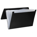 Marbig Expanding File PP 12 Pocket Section Foolscap Black Filing Pack 12 9006502 (12 Pack) - SuperOffice