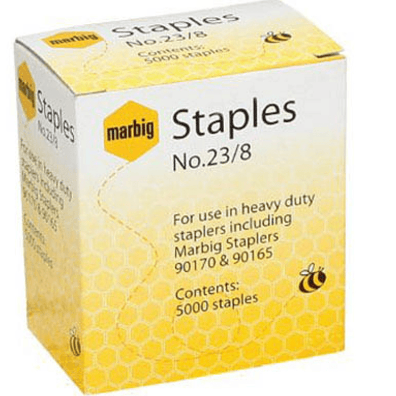 Marbig Heavy Duty Staples 23/8 Box 5000 90208 - SuperOffice