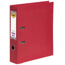 Marbig Lever Arch File Folder Foolscap 75mm Deep Red 10 Pack 6502603 (10 Pack) - SuperOffice