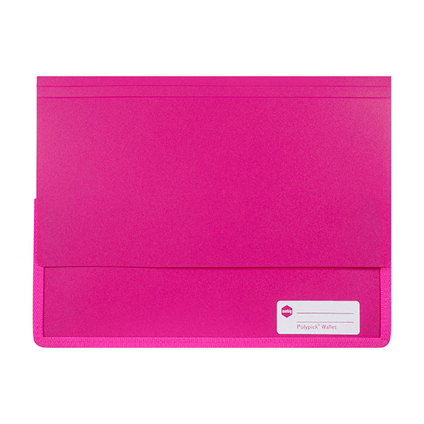 Marbig Polypick Document Wallet Heavy Duty A4 Pink Pack 5 2011509 (5 Pack) - SuperOffice