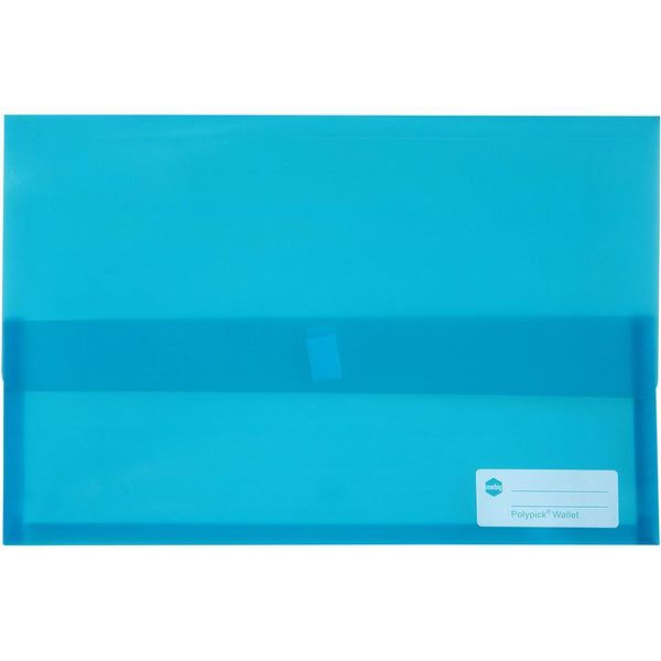 Marbig Polypick Wallet Foolscap Translucent Marine 2310001 - SuperOffice