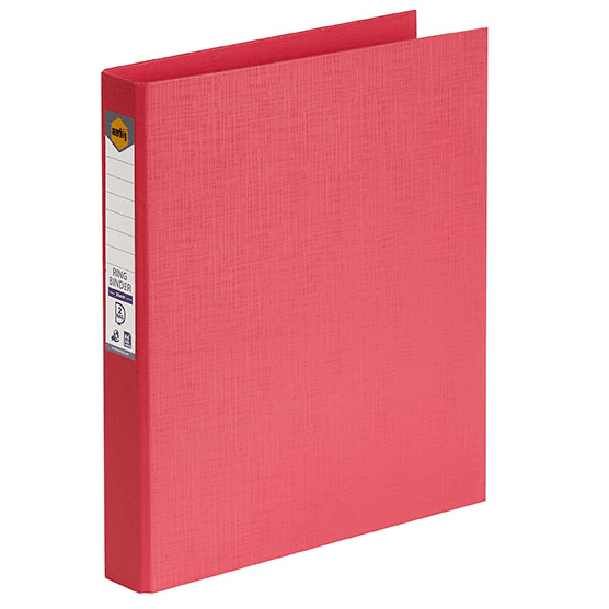 Marbig Ring Binder File Folder PE 25mm 2D A4 Coral Red Box 6 5022129 (Box 6) - SuperOffice