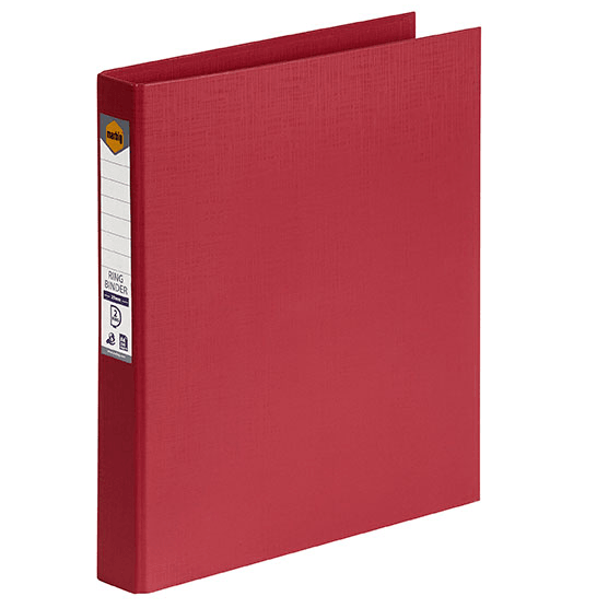 Marbig Ring Binder File Folder PE 25mm 2D A4 Deep Red Box 6 5022116 (Box 6) - SuperOffice