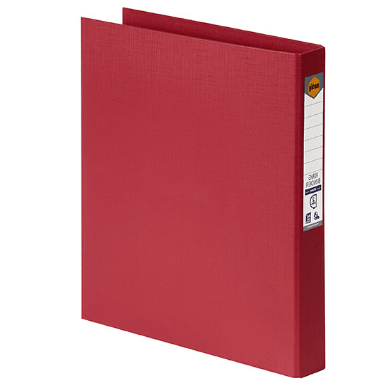 Marbig Ring Binder File Folder PE 25mm 2D A4 Deep Red Box 6 5022116 (Box 6) - SuperOffice