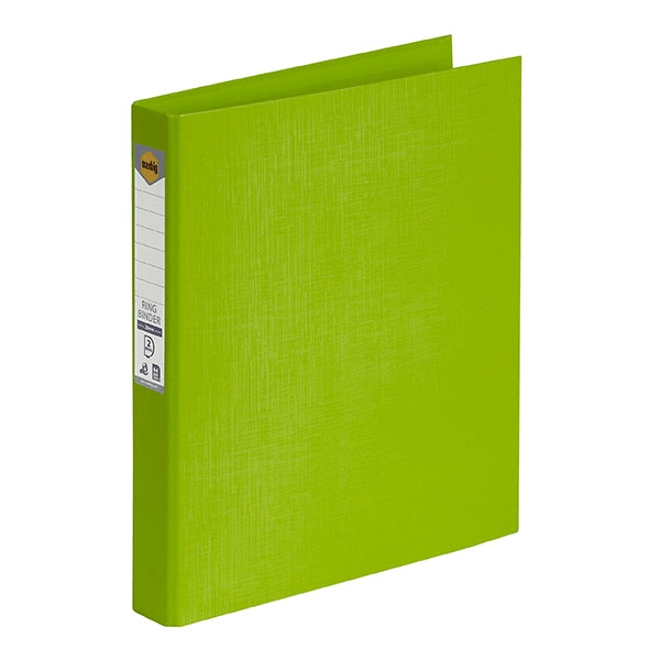 Marbig Ring Binder File Folder PE 25mm 2D A4 Lime Green Box 6 5022132 (Box 6) - SuperOffice