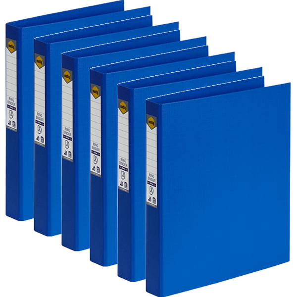 Marbig Ring Binder File Folder PE 25mm 2D A4 Marine Blue Box 6 5022131 (Box 6) - SuperOffice