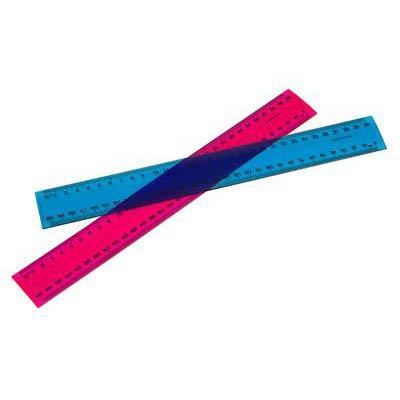 Marbig Ruler Plastic 300Mm Fluorescent 975618 - SuperOffice