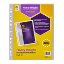 Marbig Sheet Protectors Bound A4 Heavy Weight Pack 100 25400 (10 Pack of 10) - SuperOffice