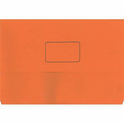 Marbig Slimpick Document Wallet Foolscap Orange Pack 10 4004306 - SuperOffice