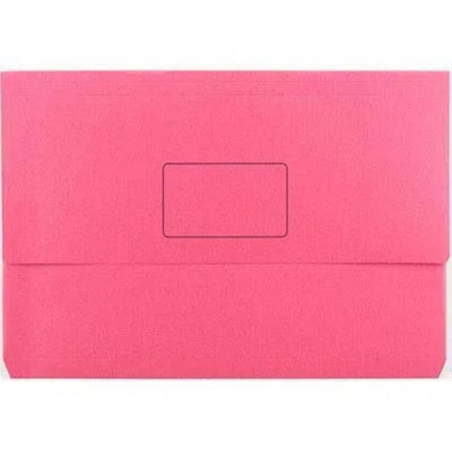 Marbig Slimpick Document Wallet Foolscap Pink Pack 50 4004009(Pack 50) - SuperOffice