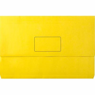 Marbig Slimpick Document Wallet Foolscap Yellow Pack 10 4004305 - SuperOffice