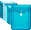 Marbig Top Load File Folder With Elastic Closure PP A4 Aqua Blue Pack 10 9007104 (Pack 10) - SuperOffice