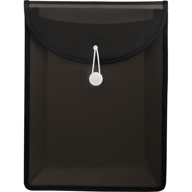 Marbig Top Load File Folder With Elastic Closure PP A4 Black Pack 10 9007102 (Pack 10) - SuperOffice