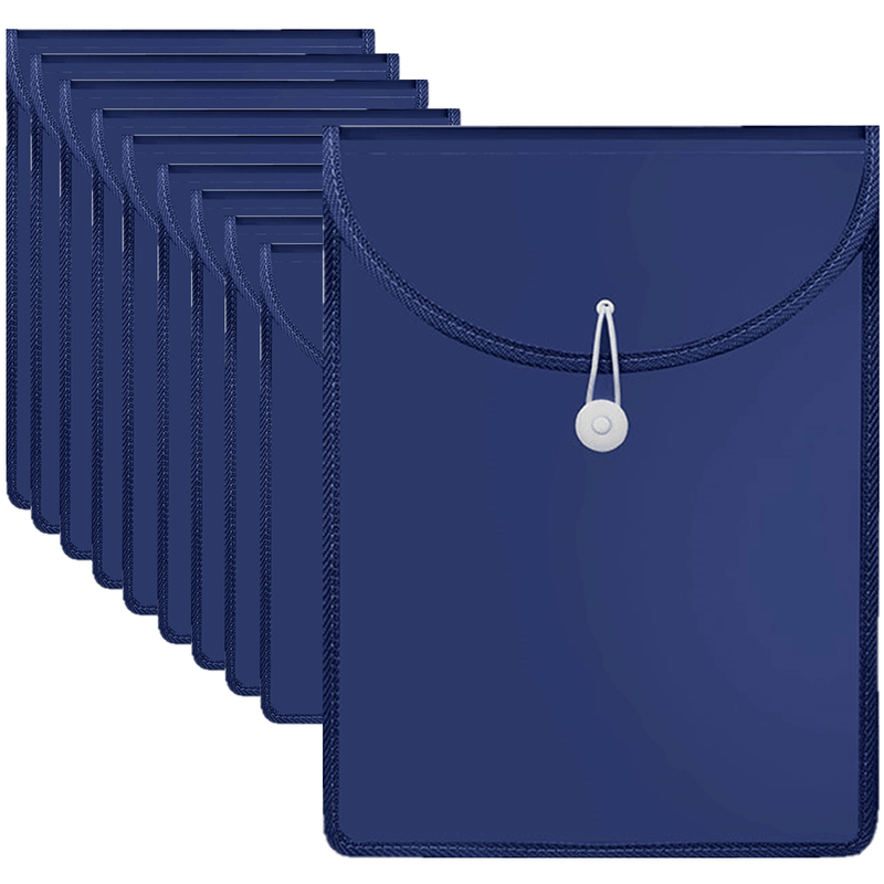 Marbig Top Load File Folder With Elastic Closure PP A4 Navy Dark Blue Pack 10 9017127 (Pack 10) - SuperOffice