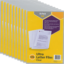 Marbig Ultra Letter Files Heavy Duty A4 Clear Pack 100 BULK 2004212 (10 Pack of 10) - SuperOffice