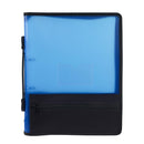 Marbig Zipper Binder Folder With Storage 2O Ring 25mm A4 Blue 10 Pack BULK 6680001 (10 Pack) - SuperOffice