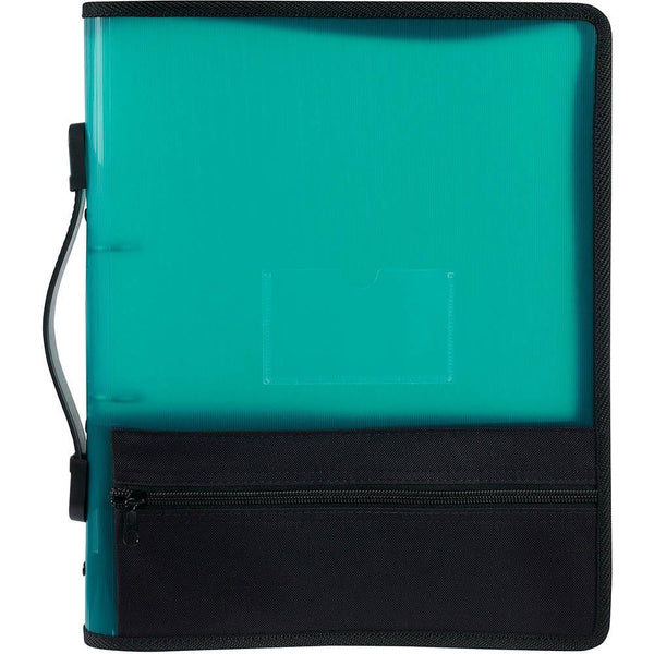 Marbig Zipper Binder With Storage 2D 25Mm A4 Green 6680004 - SuperOffice