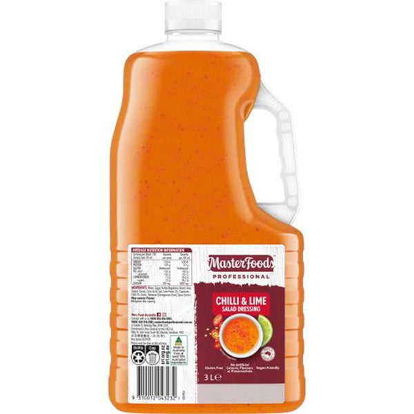 Masterfoods Chilli And Lime Salad Dressing 3L Bulk 25050 - SuperOffice