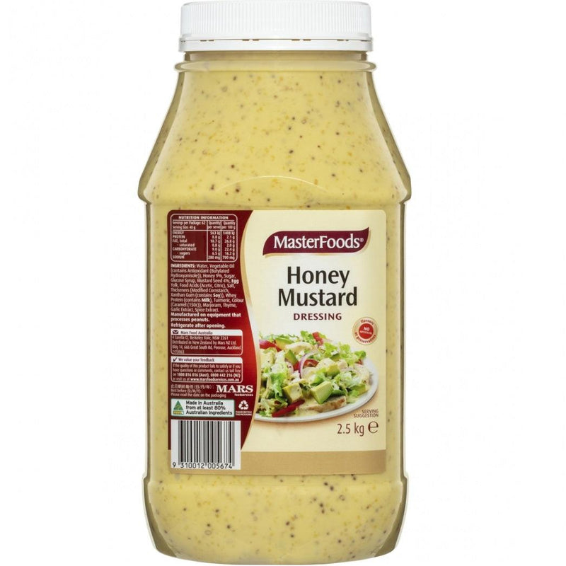 Masterfoods Honey Mustard Salad Dressing Sauce 2.5kg Bottle Bulk 421277 - SuperOffice