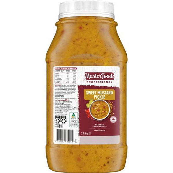 Masterfoods Sweet Mustard Pickle Relish 2.6kg Bulk 7620 - SuperOffice