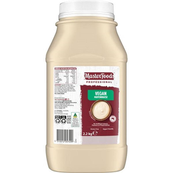 Masterfoods Vegan Mayonnaise Gluten Free 2.2kg Bulk 838623 - SuperOffice