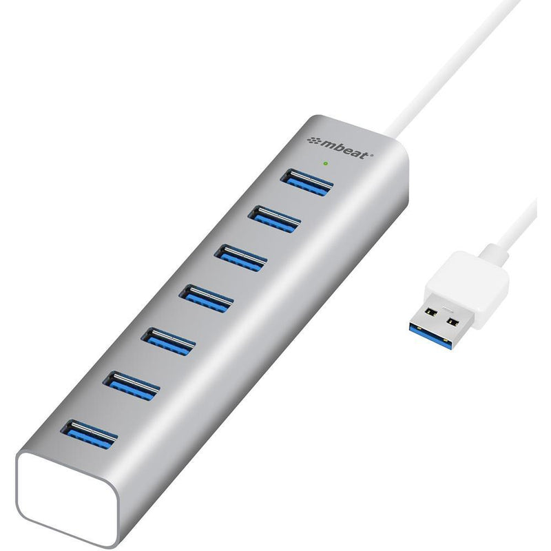 Mbeat 7 Port Aluminium Slim Usb 3.0 Hub With Power For Pc And Mac MB-HUB768 - SuperOffice