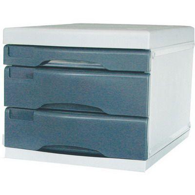 Metro Desktop Filing 3 Drawers A4 Grey 234732 - SuperOffice