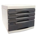 Metro Desktop Filing 4 Drawers A4 Grey 234742 - SuperOffice