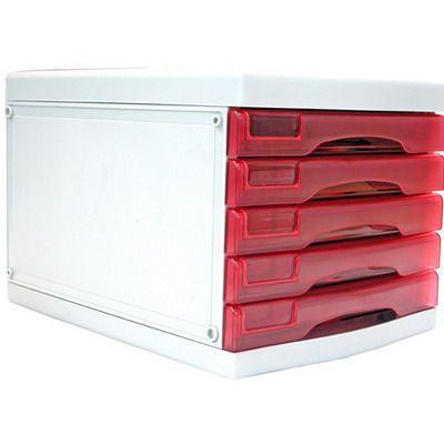 Metro Desktop Filing 5 Drawers A4 Strawberry 234750 - SuperOffice