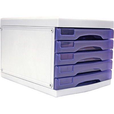 Metro Desktop Filing 5 Drawerss A4 Grape 234759 - SuperOffice