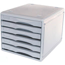 Metro Desktop Filing 6 Drawers B4 Light Grey 234397 - SuperOffice