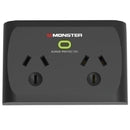 Monster Dual Socket Surge Protector Black MT-FPSP2700B - SuperOffice