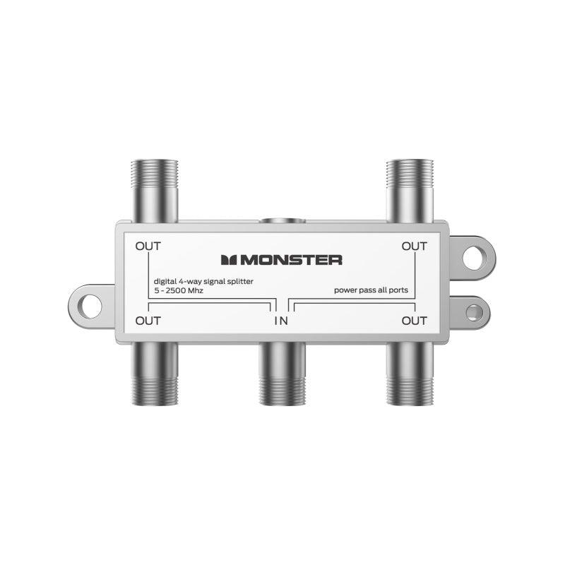 Monster PIN Digital Coaxial 4 Way TV Splitter MTRF4SPLIT - SuperOffice