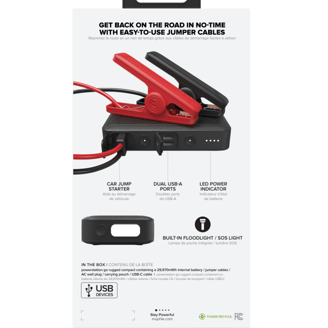 Mophie Go Rugged Portable Powerbank Car Jump Start Torch Light 401107703 - SuperOffice