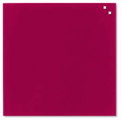 Naga Magnetic Glassboard 450 X 450Mm Red 10720 - SuperOffice