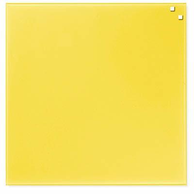 Naga Magnetic Glassboard 450 X 450Mm Yellow 10740 - SuperOffice