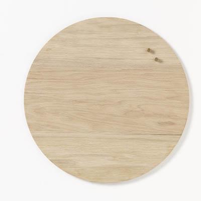 Naga Nord Magnetic Glassboard Round 450Mm Oak Veneer 70790 - SuperOffice